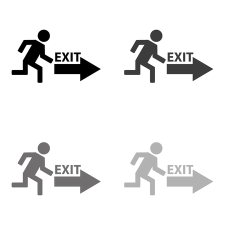 
exit - black vector iconのイラスト素材