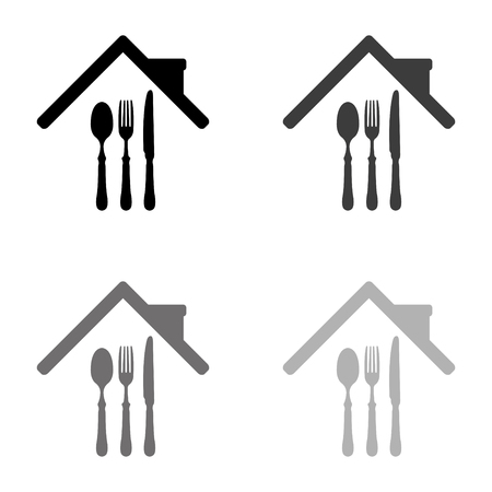 &#xA;restaurant - black vector iconのイラスト素材