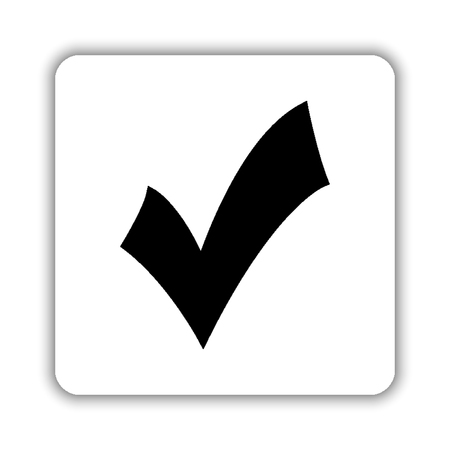 
check mark; tick; yes; vote - black vector iconのイラスト素材