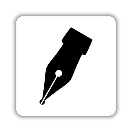 &#xA;Fountain pen - black vector iconのイラスト素材