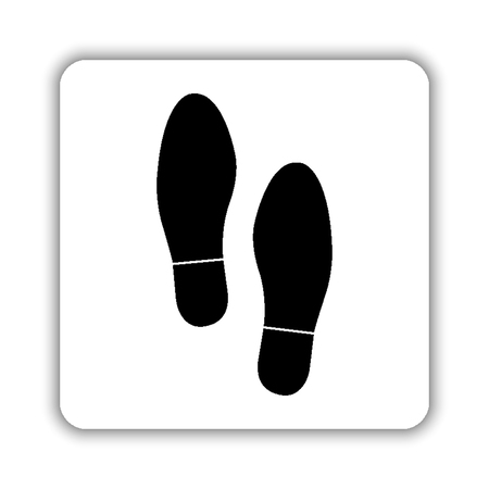 &#xA;Shoe print - black vector iconのイラスト素材