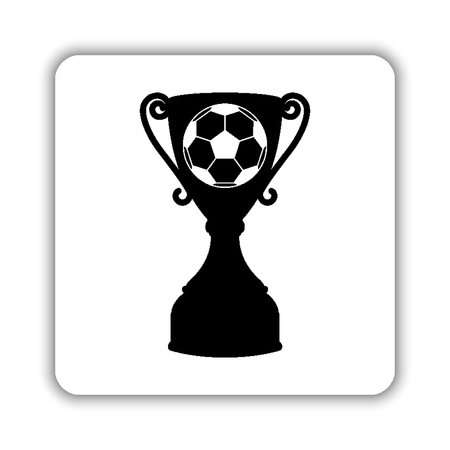 &#xA;football cup - black vector iconのイラスト素材