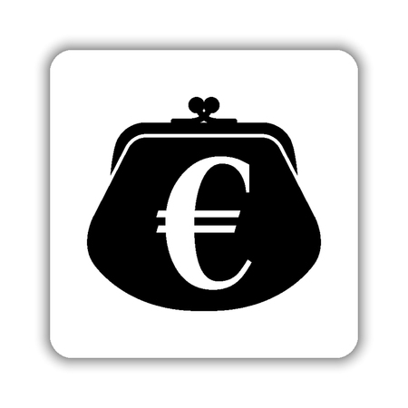 
wallet - black vector iconのイラスト素材