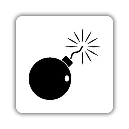 &#xA;bomb - black vector iconのイラスト素材