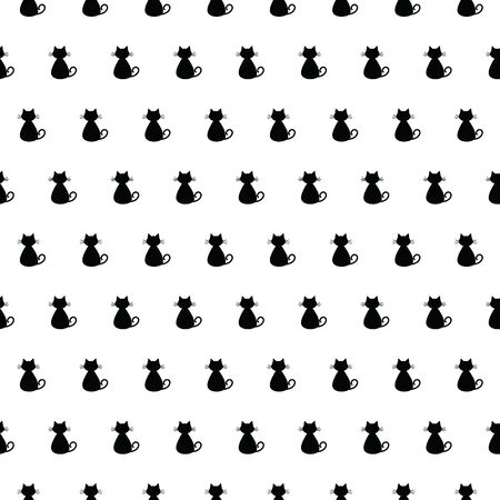 seamless cat pattern.  cat background, texture, pattern, wallpaper, textileのイラスト素材