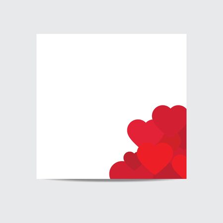 heart greeting card. Love card. Happy Valentines dayのイラスト素材