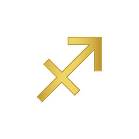 golden Archer vector icon. Zodiac Sign. Archer Constellation.のイラスト素材