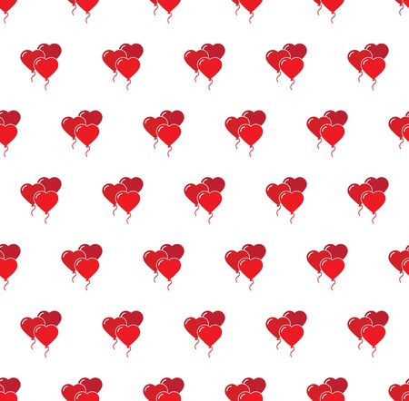 heart Air Balloon Seamless pattern love .  Happy Valentine's day fabric texture, background floral wallpaper  happy birthdayのイラスト素材