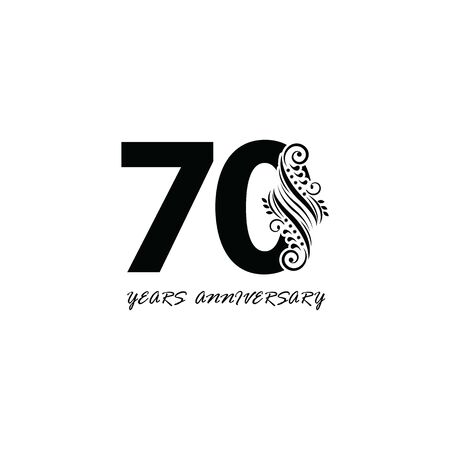 70 years anniversary vector, style  for celebration, logo templateのイラスト素材