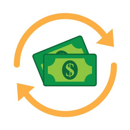 Vector icon dollar  . Exchange of dollar currency. dollar  sign. vectorのイラスト素材