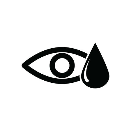 eye icon with water dropのイラスト素材