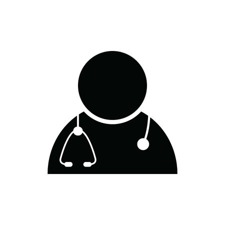 doctor icon. Doctor with stethoscope vector signのイラスト素材