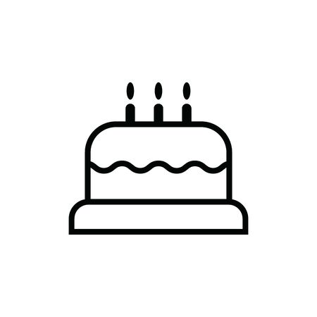cake icon vector  Birthday cake sign