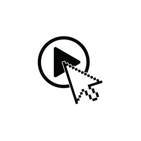 play icon. Video play symbol. Music play iconのイラスト素材