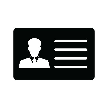 id card icon. Business card icon. Identification card vectorのイラスト素材
