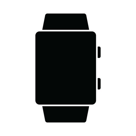 smart watch icon black vector wrist watch signのイラスト素材