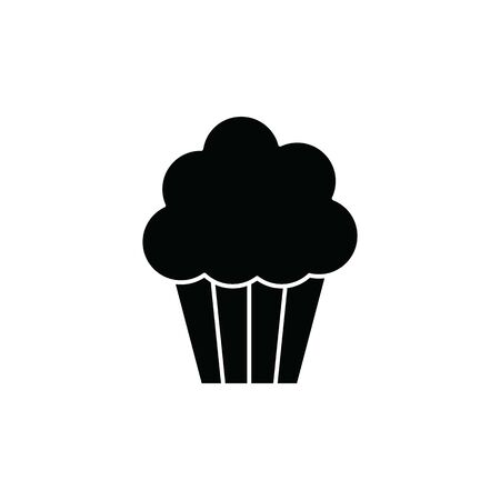 cake icon vector - black signのイラスト素材