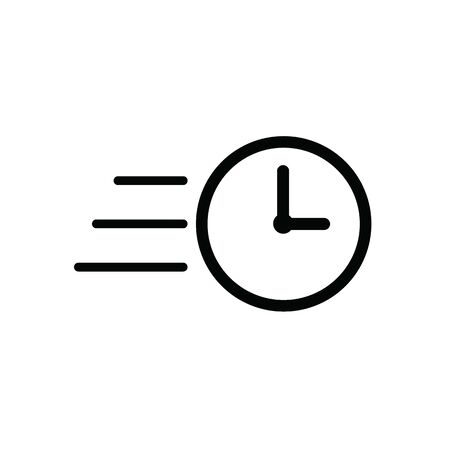 clock  - white vector icon Time speed icon vector logoのイラスト素材