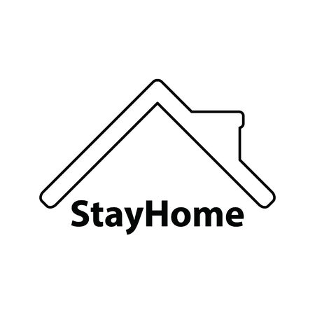 lockdown icon home icon with lock symbol quarantine stay home signのイラスト素材