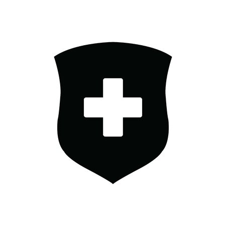 Medical shield icon.  Medical protection signのイラスト素材