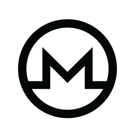 Monero coin icon. Cryptocurrency coin money. blockchain  symbol. Internet moneyのイラスト素材