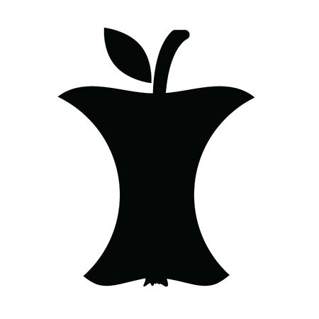 apple icon. vector black apple symbolのイラスト素材