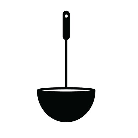 Kitchen ladle icon isolated on white background. Cooking icon.のイラスト素材