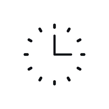 clock - black vector icon