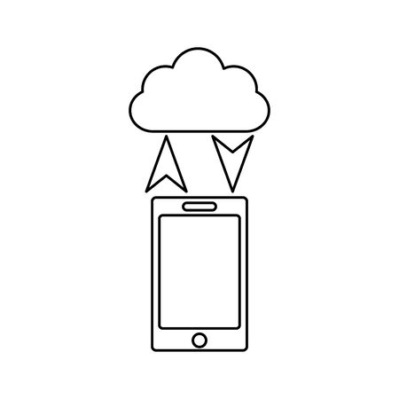 cloud connection icon. smart devices iconのイラスト素材