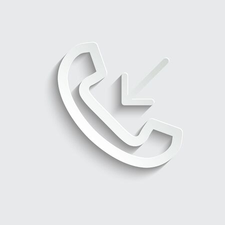 call icon. line style icon.  black vector symbol of  telephone receiverのイラスト素材