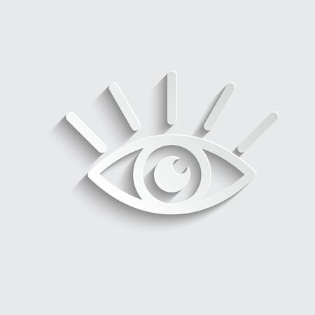 view icon. eye retina scan symbol. Recognition and authentication icon. Black vectorのイラスト素材