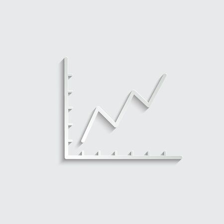line chart icon. Growing graphic vector icon
