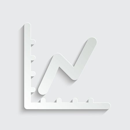line chart icon. Growing graphic vector iconのイラスト素材