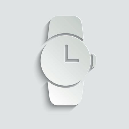 wrist watch icon. fashion accessory symbol. what time icon. black vectorのイラスト素材