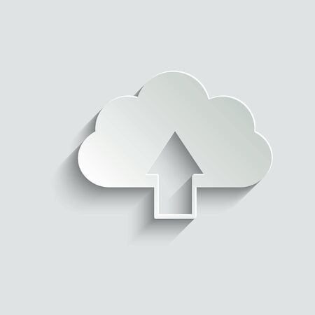 upload icon. Cloud upload vector Icon. vector symbolのイラスト素材