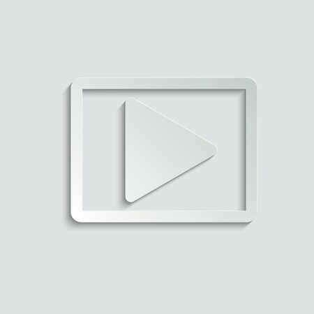 play icon. Video play symbol. Vector icon for website design, app.のイラスト素材