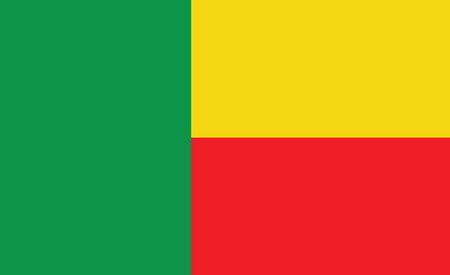 Benin flag. Simple vector. National flag of Beninのイラスト素材