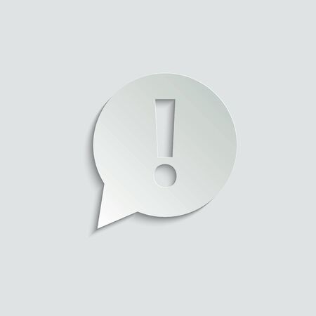 exclamation point icon.   exclamation point symbol. Chat symbol with the exclamation point. Vector icon for website design, app.のイラスト素材