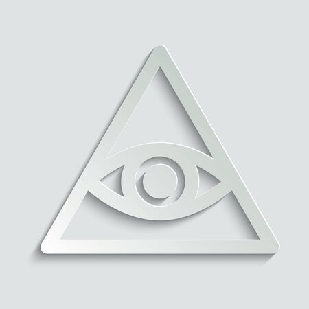 All seeing eye pyramid symbol, icon. spiritual icon. Vector icon for apps and websites.のイラスト素材