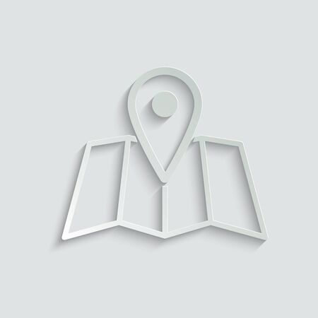 Map pointer  - vector icon, line designのイラスト素材