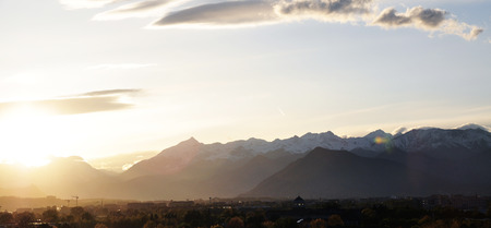 view of the sunny Alps