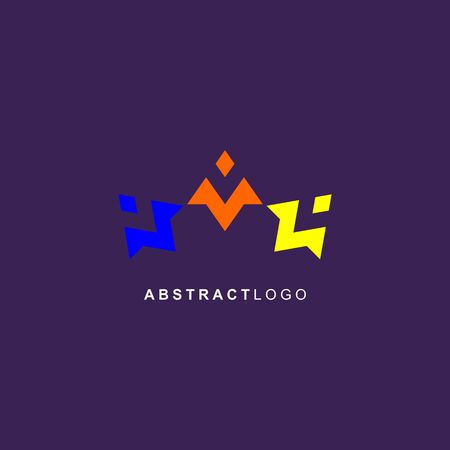 Abstract Logo Design. Lines Logo. Group Learning Logo.のイラスト素材