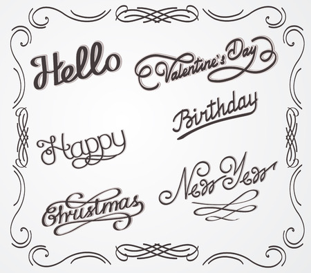 author's handwritten inscriptions of congratulationsのイラスト素材