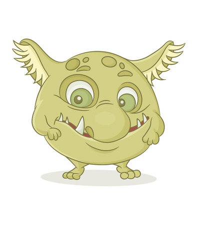 colored monster character on a white のイラスト素材