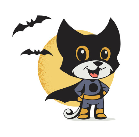 illustration of a cat superheroのイラスト素材