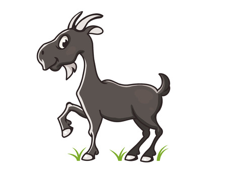 Grey goat vector  illustrationのイラスト素材
