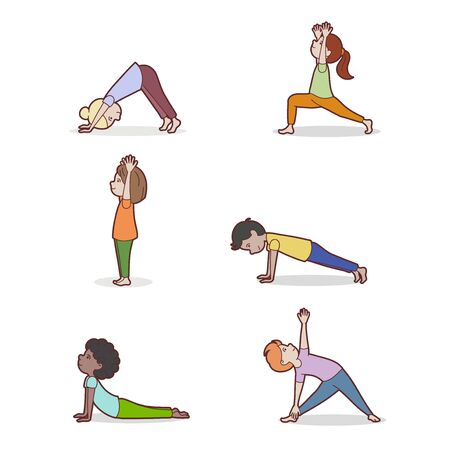 Vector image of yoga poses.のイラスト素材