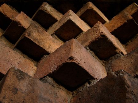 view attached brick wall under construction                      