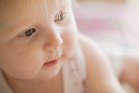 Portret of little funny  girlの写真素材