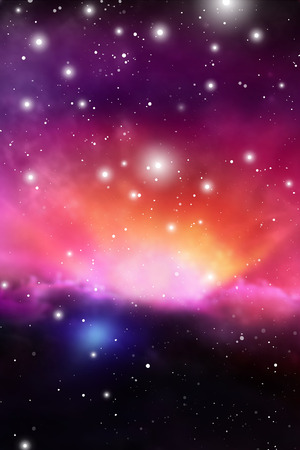 Astrology Mystic Background. Outer Space. Vector Digital Colorful Illustration of Universe. Vector Galaxy Background.のイラスト素材